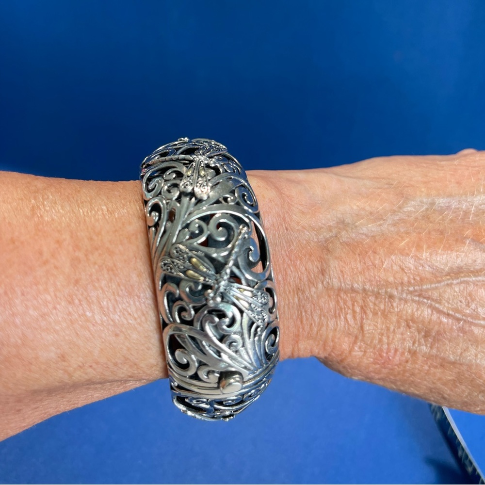 Phillip Gavriel Sweet Dragonfly Domed Bangle Bracelet